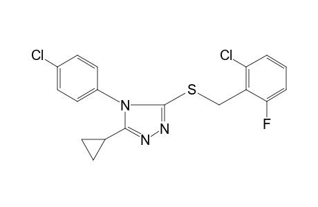 3-[(2-chloro-6-fluorobenzyl)thio]-4-(p-chlorophenyl)-5-cyclopropyl-4H-1,2,4-triazole
