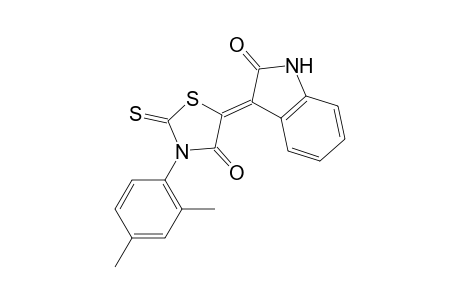 (3Z)-3-[3-(2,4-dimethylphenyl)-4-oxo-2-thioxo-1,3-thiazolidin-5-ylidene]-1,3-dihydro-2H-indol-2-one