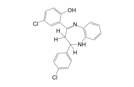 4-chloro-2-[2-(p-chlorophenyl)-2,3-dihydro-1H-1,5-benzodiazepin-4-yl]phenol