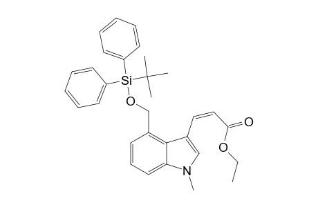 (Z)-ETHYL-3-(4'-TERT.-BUTYLDIPHENYLSILYLOXYMETHYL-1'-METHYLINDOL-3'-YL)-2-PROPENOATE