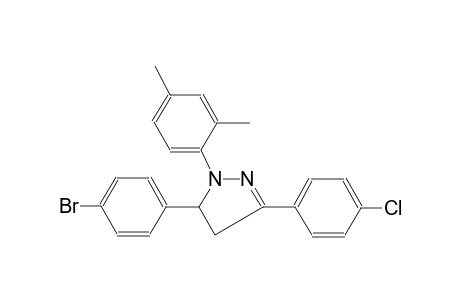 3-(4-Bromophenyl)-5-(4-chlorophenyl)-2-(2,4-dimethylphenyl)-3,4-dihydropyrazole