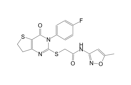 acetamide, 2-[[3-(4-fluorophenyl)-3,4,6,7-tetrahydro-4-oxothieno[3,2-d]pyrimidin-2-yl]thio]-N-(5-methyl-3-isoxazolyl)-