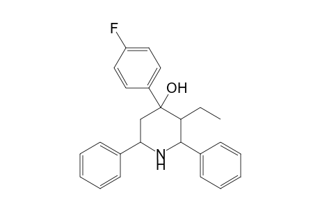 3-Ethyl-4-(4-fluoro-phenyl)-2,6-diphenyl-piperidin-4-ol