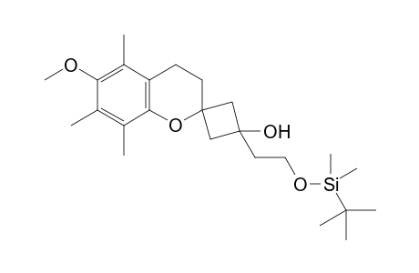 trans-3'-(2-((tert-Butyldimethylsilyl)oxy)ethyl)-6-methoxy-5,7,8-trimethylspiro-[chromane-2,1'-cyclobutan]-3'-ol