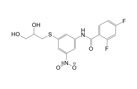 N-{3-[(2,3-dihydroxypropyl)sulfanyl]-5-nitrophenyl}-2,4-difluorobenzamide