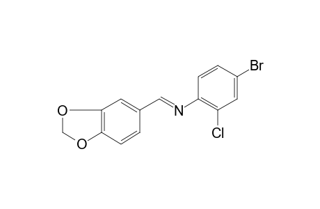 4-bromo-2-chloro-N-piperonylideneaniline