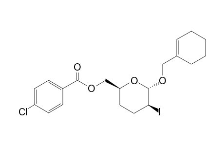 ((2S*,5S*,6S*)-6-(cyclohexenylmethoxy)-5-iodo-tetrahydro-2H-pyran-2-yl)methyl 4-chlorobenzoate