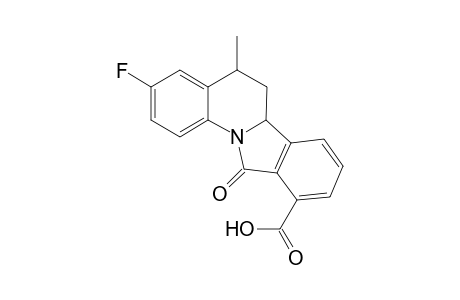 3-Fluoranyl-5-methyl-11-oxidanylidene-6,6a-dihydro-5H-isoindolo[2,1-a]quinoline-10-carboxylic acid