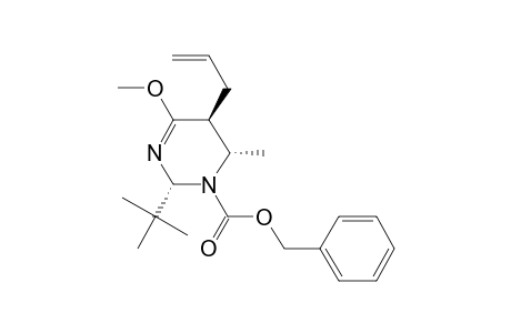 Benzyl rac-(2R,5S,6S)-2-(t-butyl)-5-allyl-6-methyl-4-methoxy-5,6-dihydro-2H-pyrimidine-1-carboxylate