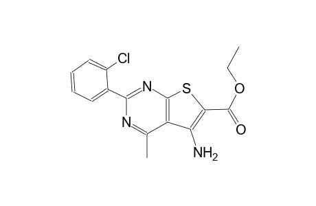 thieno[2,3-d]pyrimidine-6-carboxylic acid, 5-amino-2-(2-chlorophenyl)-4-methyl-, ethyl ester