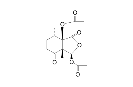 1,5-DIOXO-2-OXA-3(R),9(R)-DIACETYL-4(R)-8(S)-DIMETHYLHEXAHYDROINDANE