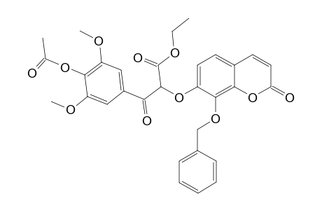 8-(Benzyloxy)-7-[2'-(3",5"-dimethoxy-4"-acetoxyphenyl]-2'-oxo-1'-(ethoxycarbonyl)ethoxy]-2H-benzopyran-2-one