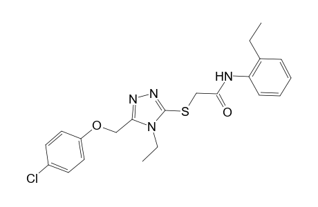 2-({5-[(4-chlorophenoxy)methyl]-4-ethyl-4H-1,2,4-triazol-3-yl}sulfanyl)-N-(2-ethylphenyl)acetamide