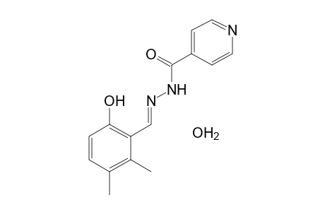 isonicotinic acid, (2,3-dimethyl-6-hydroxybenzylidene)hydrazide, monohydrate