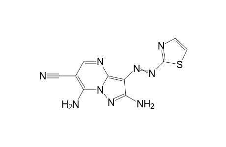 2,7-Diamino-3-(thiazol-2-yldiazenyl)pyrazolo[1,5-a]pyrimidine-6-carbonitrile