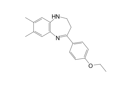 2,3-dihydro-7,8-dimethyl-4-(p-ethoxyphenyl)-1H-1,5-benzodiazepine