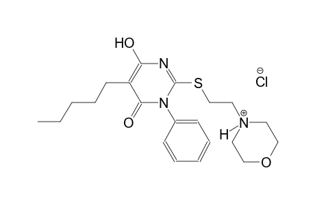 morpholinium, 4-[2-[(1,6-dihydro-4-hydroxy-6-oxo-5-pentyl-1-phenyl-2-pyrimidinyl)thio]ethyl]-, chloride