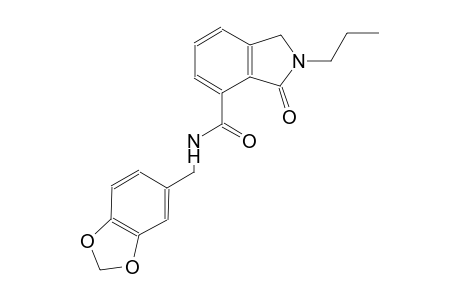 N-(1,3-benzodioxol-5-ylmethyl)-3-oxo-2-propyl-4-isoindolinecarboxamide