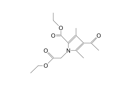 4-ACETYL-2-CARBETHOXY-3,5-DIMETHYLPYRROL-1-ESSIGSAEUREETHYLESTER