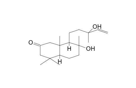 2-NAPHTALENONE, DECAHYDRO-7-HYDROXY-8-(3-HYDROXY-3-METHYL-4-PENTENYL)-4,4,7,8a-TETRAMETHYL-