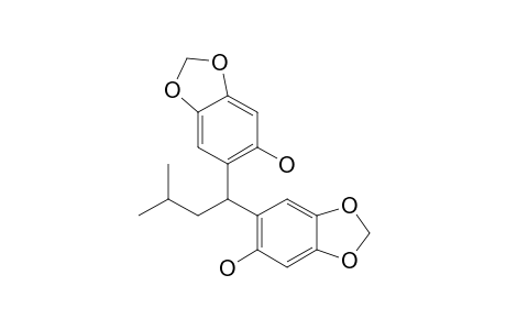 1-BIS-[(2-HYDROXY-4,5-METHYLENEDIOXY)-PHENYL]-3-METHYL-BUTANE