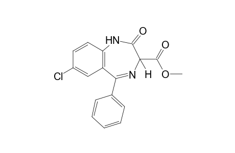 7-chloro-2,3-dihydro-2-oxo-5-phenyl-1H-1,4-benzodiazepine-3-carboxylic acid, methyl ester
