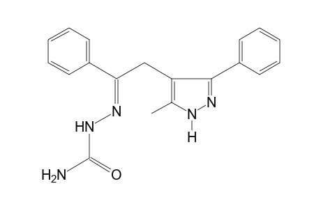 2-(5-methyl-3-phenylpyrazol-4-yl)acetophenone, semicarbazone