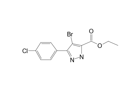 4-Bromo-5-[p-chlorophenyl]pyrazole, 3-carboxylic acid, ethyl ester