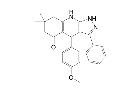 7,7-Dimethyl-4-(4-methoxyphenyl)-3-phenyl-1,4,6,7,8,9-hexahydro-1H-pyrazolo[3,4-b]quinolin-5-one