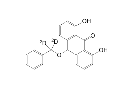 10-(.alpha.,.alpha.-Dideuterio-benzyloxy)-1,8-dihydroxy-9(10H)-anthracenone