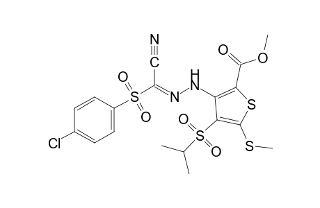 3-{{[(p-chlorophenyl)sulfonyl]cyanomethylene}hydrazino}-4-(isopropylsulfonyl)-5-(methylthio)-2-thiophenecarboxylic acid, methyl ester