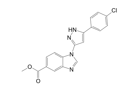 Methyl 1-[5-(4-chlorophenyl)-1H-pyrazol-3-yl]-1H-benzimidazole-5-carboxylate