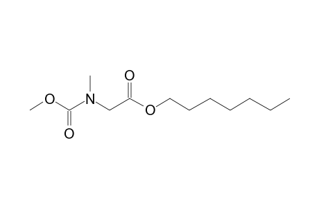 Glycine, N-methyl-N-methoxycarbonyl-, heptyl ester