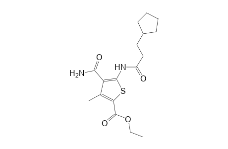 ethyl 4-(aminocarbonyl)-5-[(3-cyclopentylpropanoyl)amino]-3-methyl-2-thiophenecarboxylate