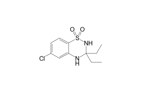 6-Chloro-3,4-dihydro-3,3-diethyl-(2H)-1,2,4-benzothiadiazine-1,1-dioxide