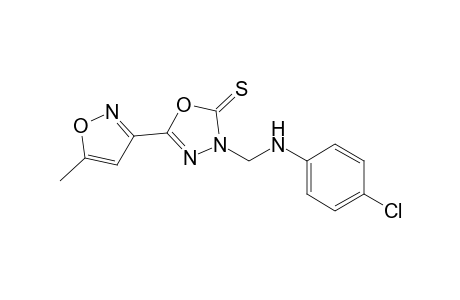 3-(4-Chlorophenylamino)methyl-5-(5-methylisoxazol-3-yl)-2-thioxo-1,3,4-oxadiazole