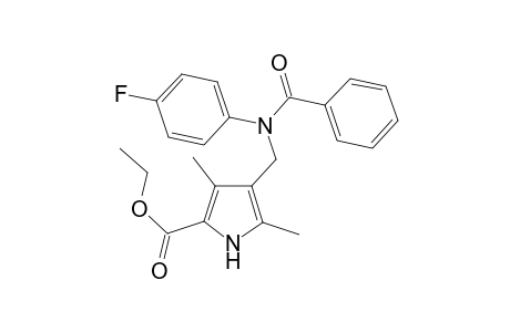 4-[[Benzoyl-(4-fluoro-phenyl)-amino]-methyl]-3,5-dimethyl-1H-pyrrole-2-carboxylic acid ethyl ester