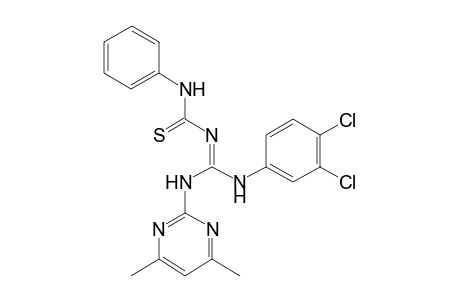 (1Z)-1-[(3,4-dichloroanilino)-[(4,6-dimethyl-2-pyrimidinyl)amino]methylidene]-3-phenylthiourea