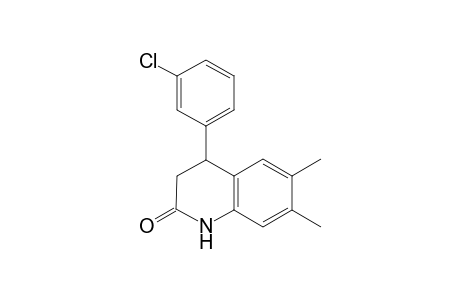 4-(3-Chlorophenyl)-6,7-dimethyl-3,4-dihydro-2(1H)-quinolinone