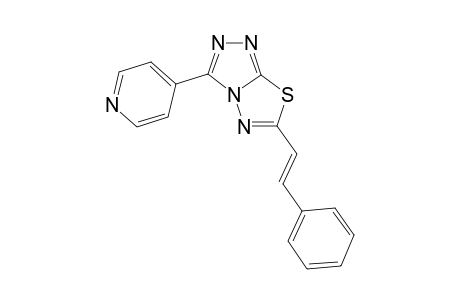 [1,2,4]triazolo[3,4-b][1,3,4]thiadiazole, 6-[(E)-2-phenylethenyl]-3-(4-pyridinyl)-