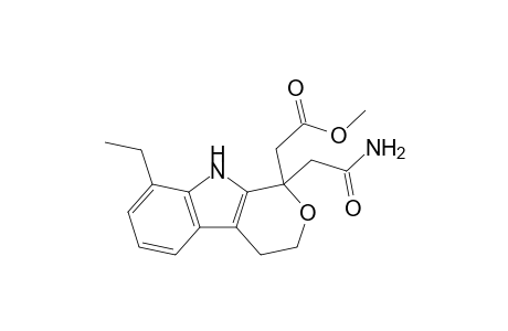 (1-Carbamoylmethyl-8-ethyl-1,3,4,9-tetrahydropyrano[3,4-b]indol-1-yl)acetic acid methyl ester