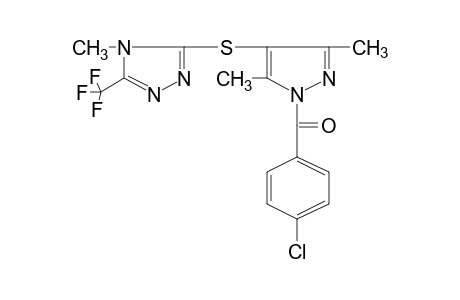 3-{[1-(p-chlorobenzoyl)-3,5-dimethylpyrazol-4-yl]thio}-4-methyl-5-(trifluoromethyl)-4H-1,2,4-triazole