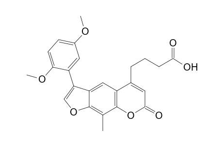 4-[3'-(Hydroxycarbonyl)propyl]-6-(2",5"-dimethoxyphenyl)-8-methylfuro[2,3-g]coumarin