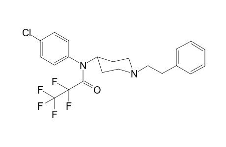 N-(4-Chlorophenyl)-2,2,3,3,3-pentafluoro-N-[1-(2-phenylethyl)piperidin-4-yl]propanamide