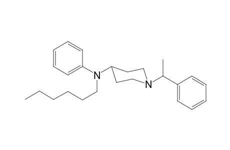 N-Hexyl-N-phenyl-1-(1-phenylethyl)piperidin-4-amine