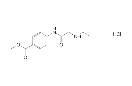 p-(2-ethylaminoacetamido)benzoic acid, methyl ester, hydrochloride