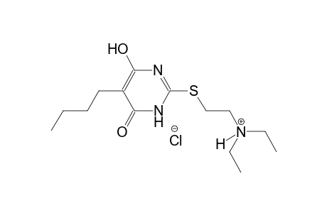 ethanaminium, 2-[(5-butyl-1,6-dihydro-4-hydroxy-6-oxo-2-pyrimidinyl)thio]-N,N-diethyl-, chloride