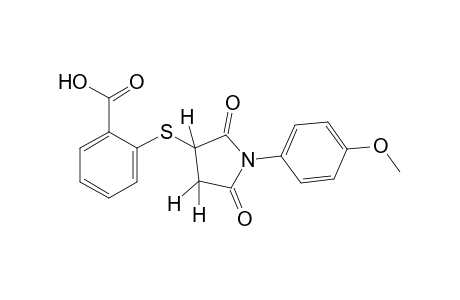 o-{[(2,5-dioxo-1-(p-methoxyphenyl)-3-pyrrolidinyl]thio}benzoic acid
