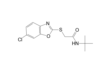 N-(tert-Butyl)-2-[(6-chloro-1,3-benzoxazol-2-yl)sulfanyl]acetamide