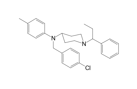 N-4-Chlorobenzyl-N-4-methylphenyl-1-(1-phenylpropyl)piperidin-4-amine